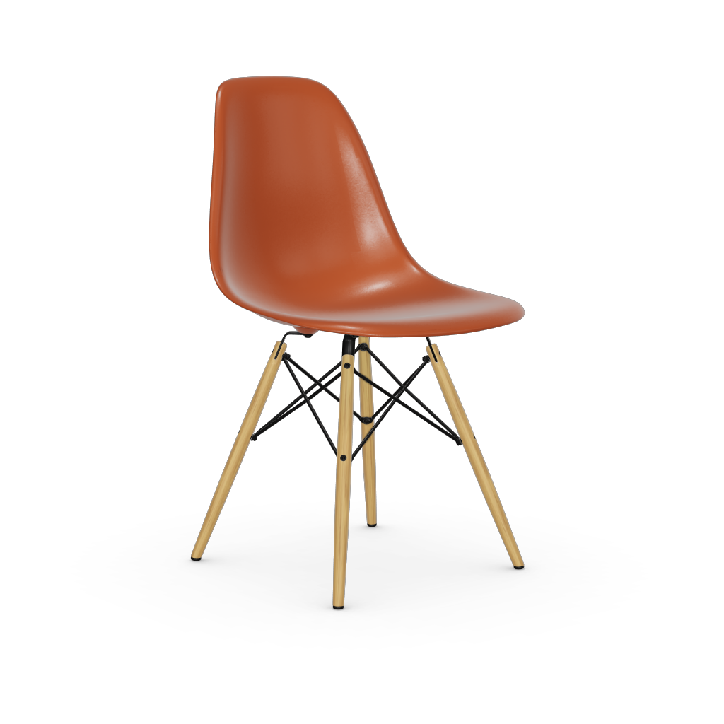 Eames Plastic Side Chair DSW (without upholstery).