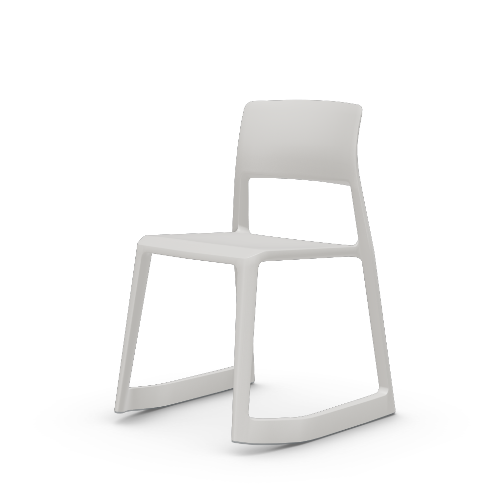Tip Ton - solid plastic chair with a forward-tilt.