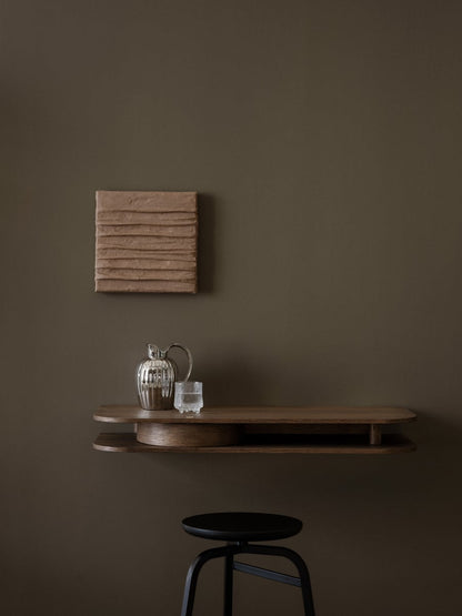 Valet wall console, smoked oak