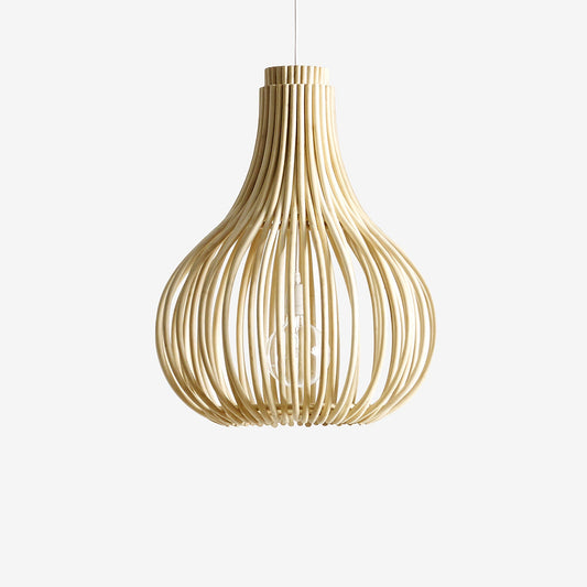 BULB - Rattan pendant lamp.