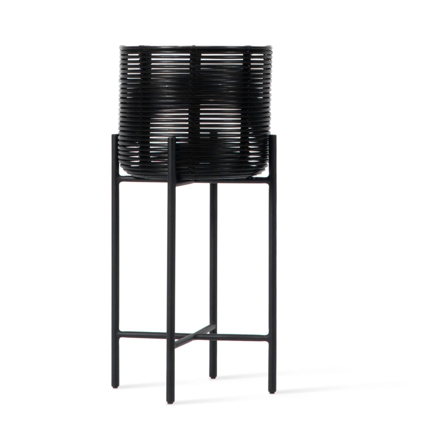 IVO - Round wicker vase.