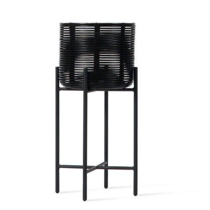 IVO - Round wicker vase.