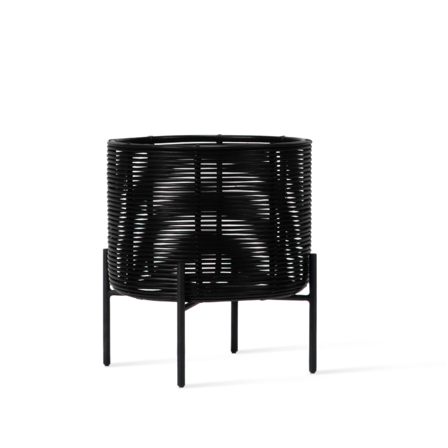 IVO - Round wicker vase.