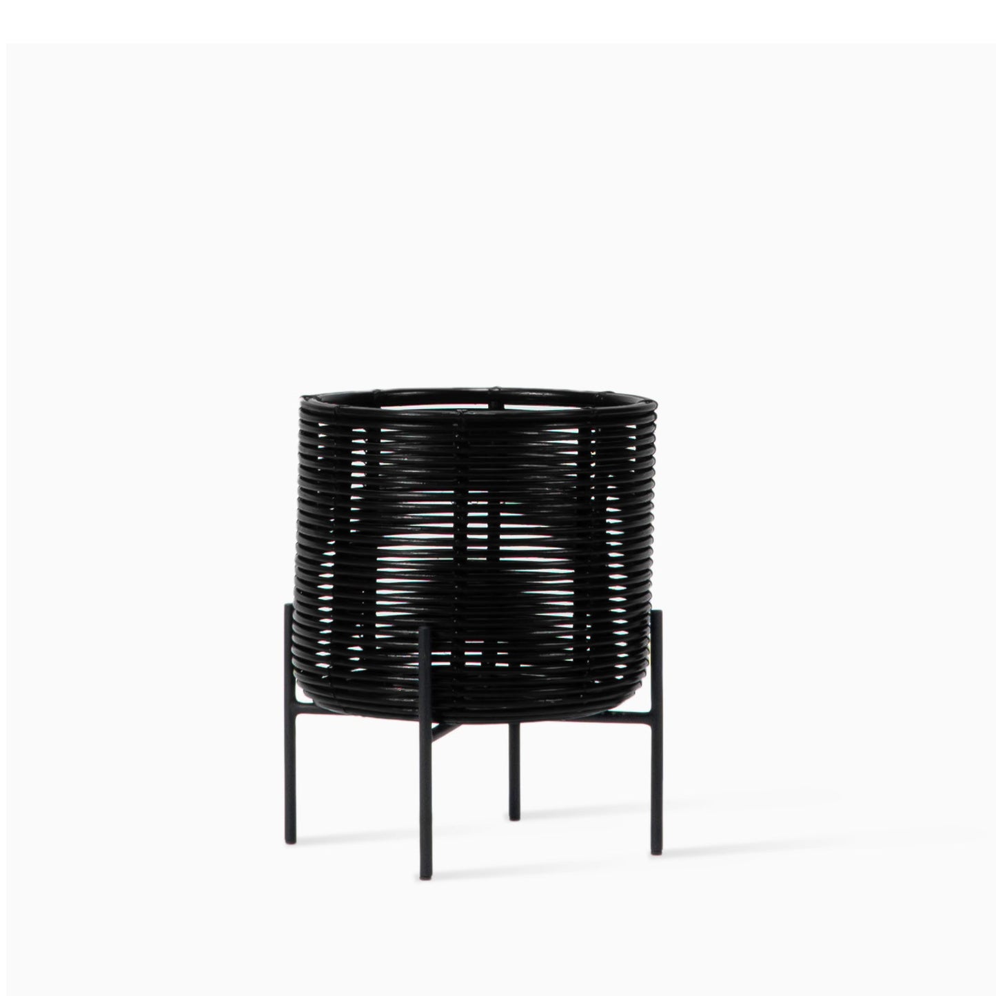 IVO - Round wicker vase.