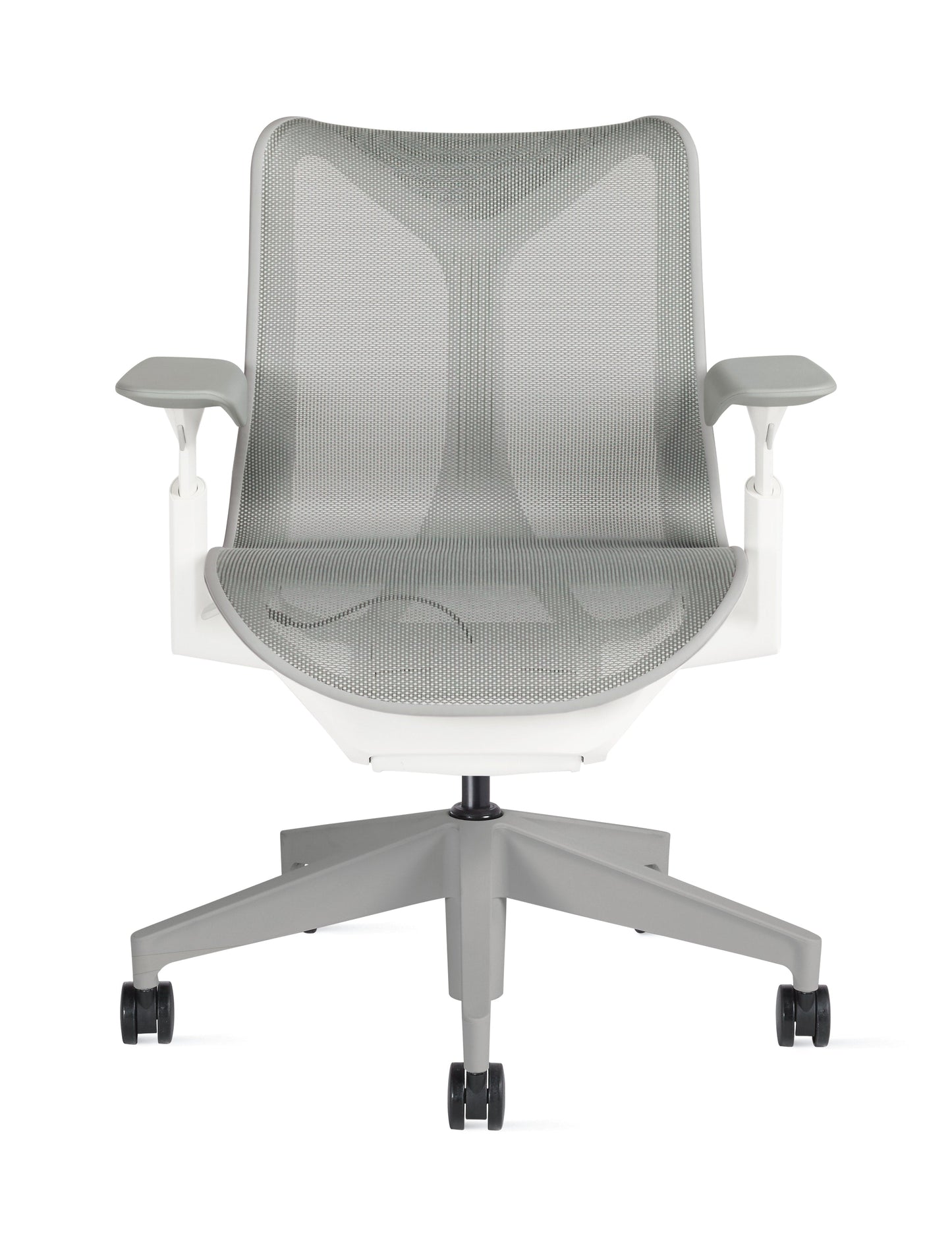 Cosm - Ergonomic Office Chair With Low Back by Herman Miller #Adjustable Arm/Studio White / Mineral/2.5-inch Carpet Caster