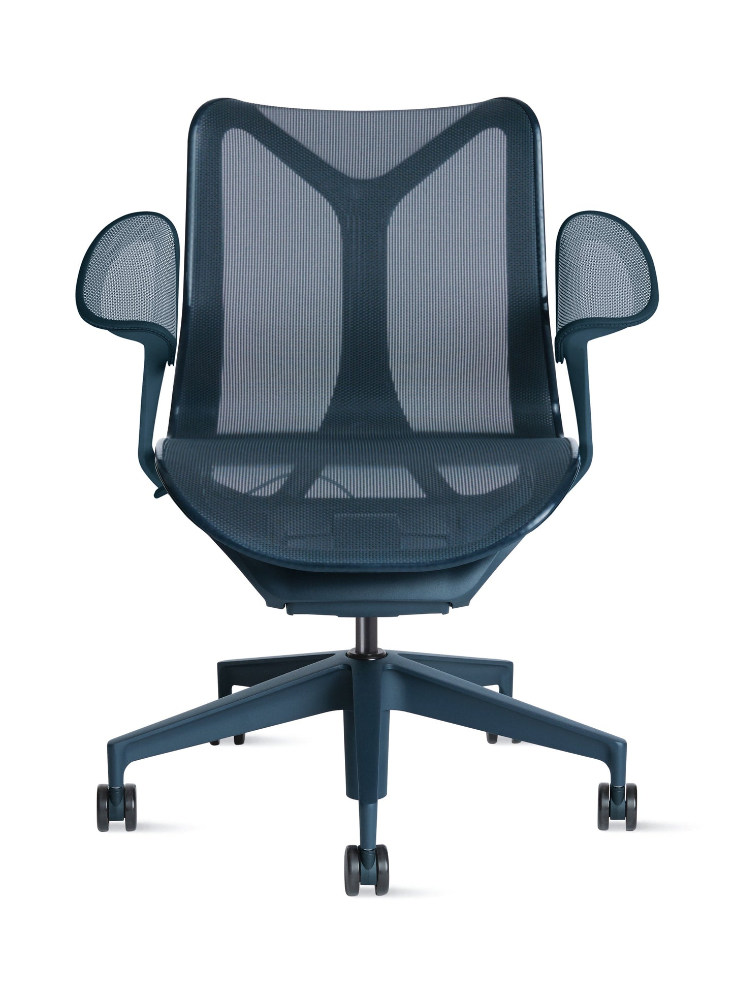 Cosm - Ergonomic Office Chair With Low Back by Herman Miller #Leaf Arm/Nightfall/2.5-inch Hard Floor or Carpet Caster with Quiet Roll
