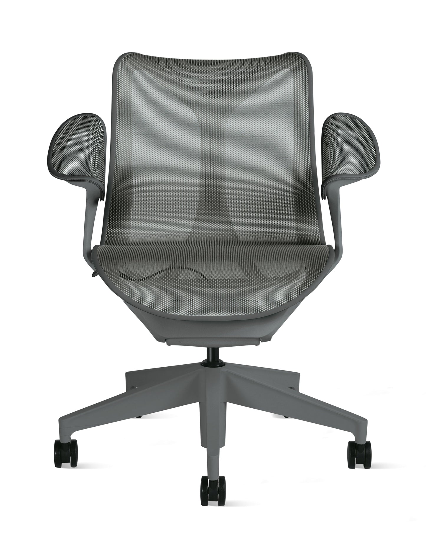 Cosm - Ergonomic Office Chair With Low Back by Herman Miller #Leaf Arm/Carbon/2.5-inch Carpet Caster