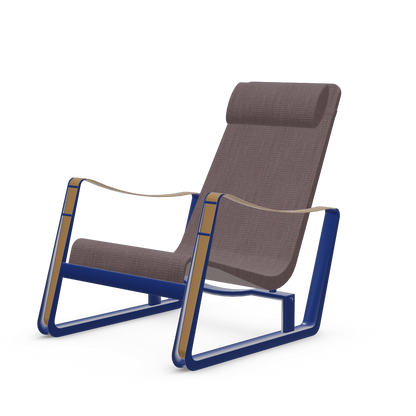 Cite Lounge Chair (Prouve Bleu Marcoule powder-coated (smooth)) by Vitra