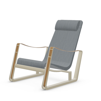 Cite Lounge Chair (Prouve Blanc Colombe (Ecru) powder-coated (smooth)) by Vitra