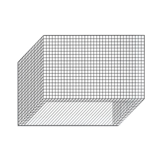 Quaderna Carpet 150 - Check handmade New Zealand wool rug.