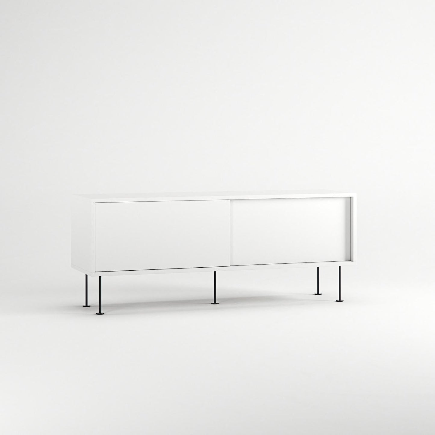Decotique Vogue TV Bench With Legs 136 White/ Black