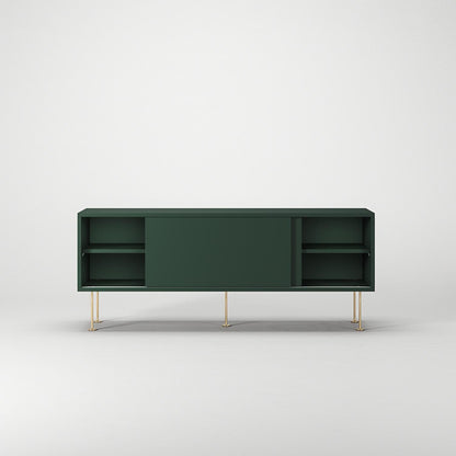 Decotique Vogue TV Bench with Legs 136 Green/Brass