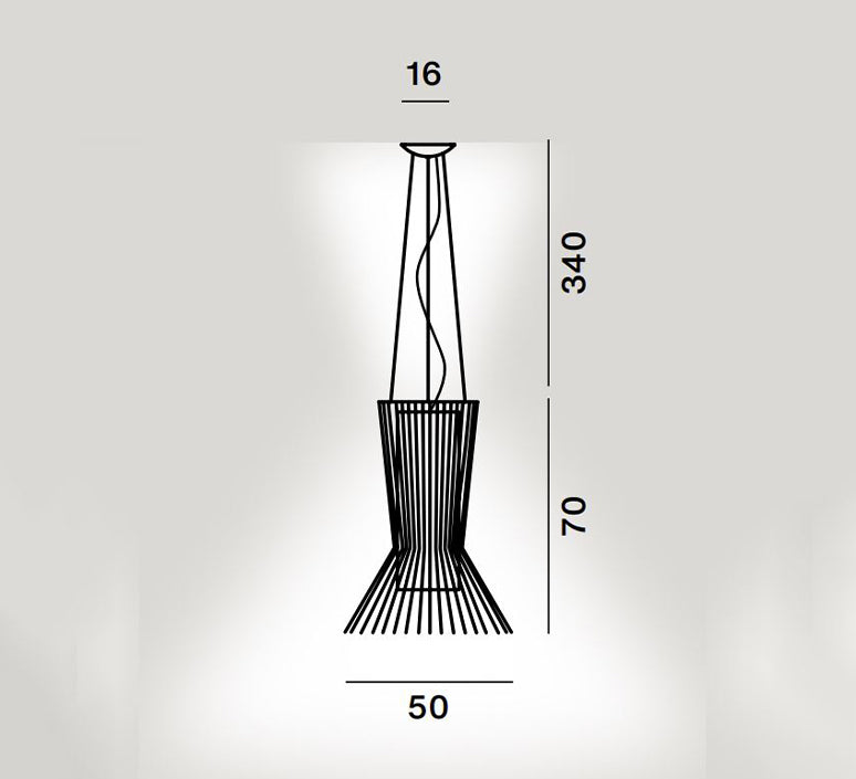 ALLEGRETTO VIVACE - Chrome plated pendant lamp (Request Info).