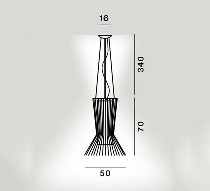 ALLEGRETTO VIVACE - Chrome plated pendant lamp (Request Info).