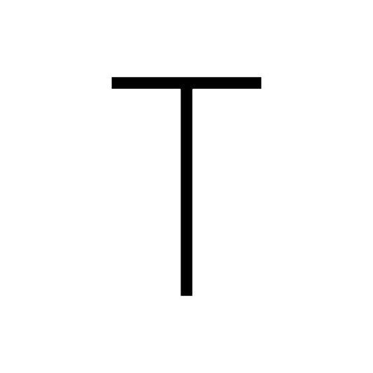 Alphabet of Light - Uppercase - Letter T Wall Lamp.