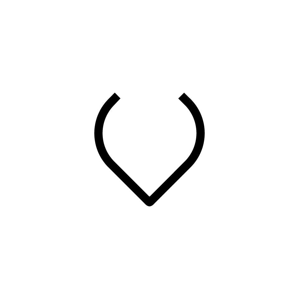 Alphabet of Light - Lowercase - Letter v Wall Lamp.