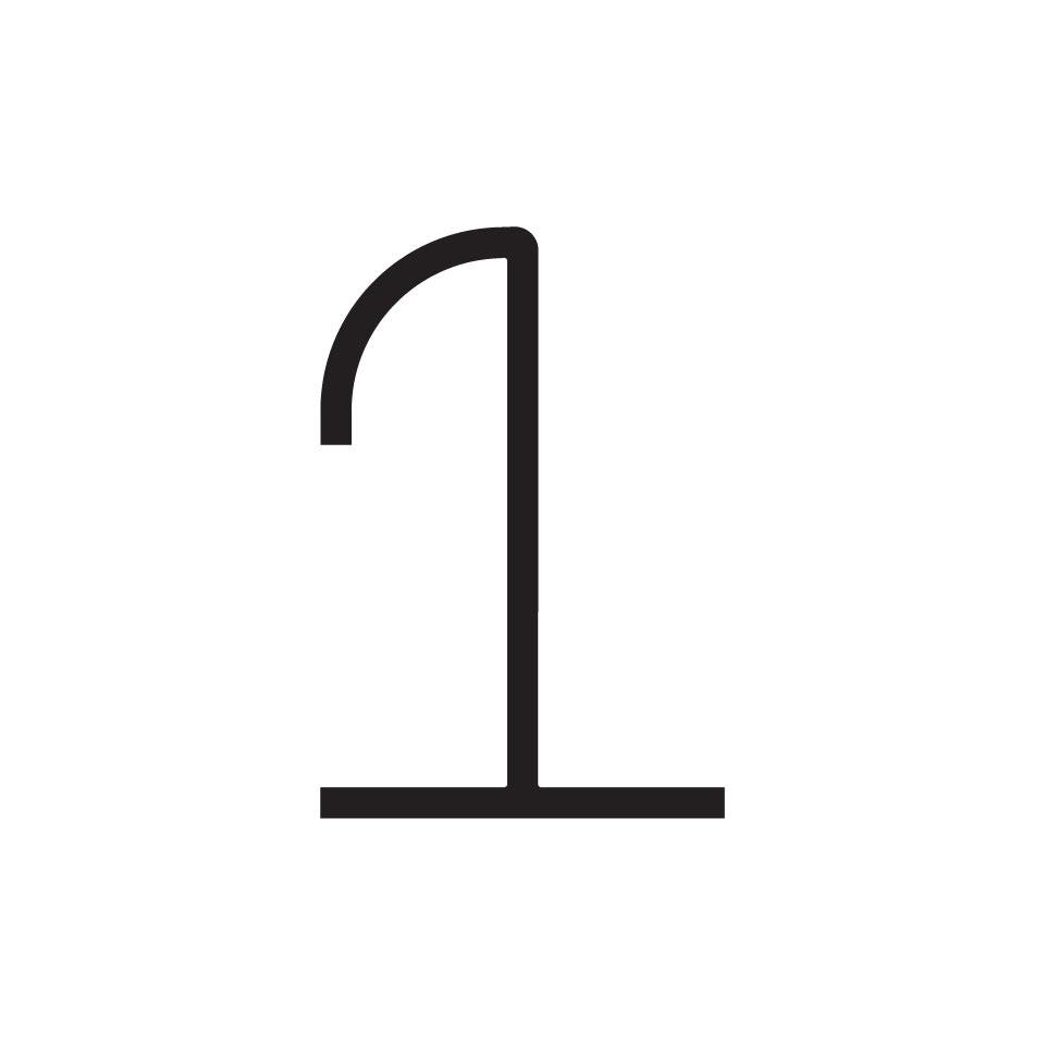 Alphabet of Light - Number 1 Wall Lamp.