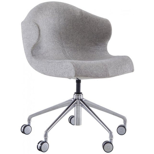 ALSTER - Swivel fabric office chair with castors with 5-Spoke base.