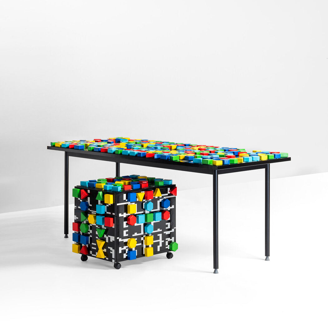 REMIX VOL. 6 OFFICE GAME - Wooden office drawer unit with castors