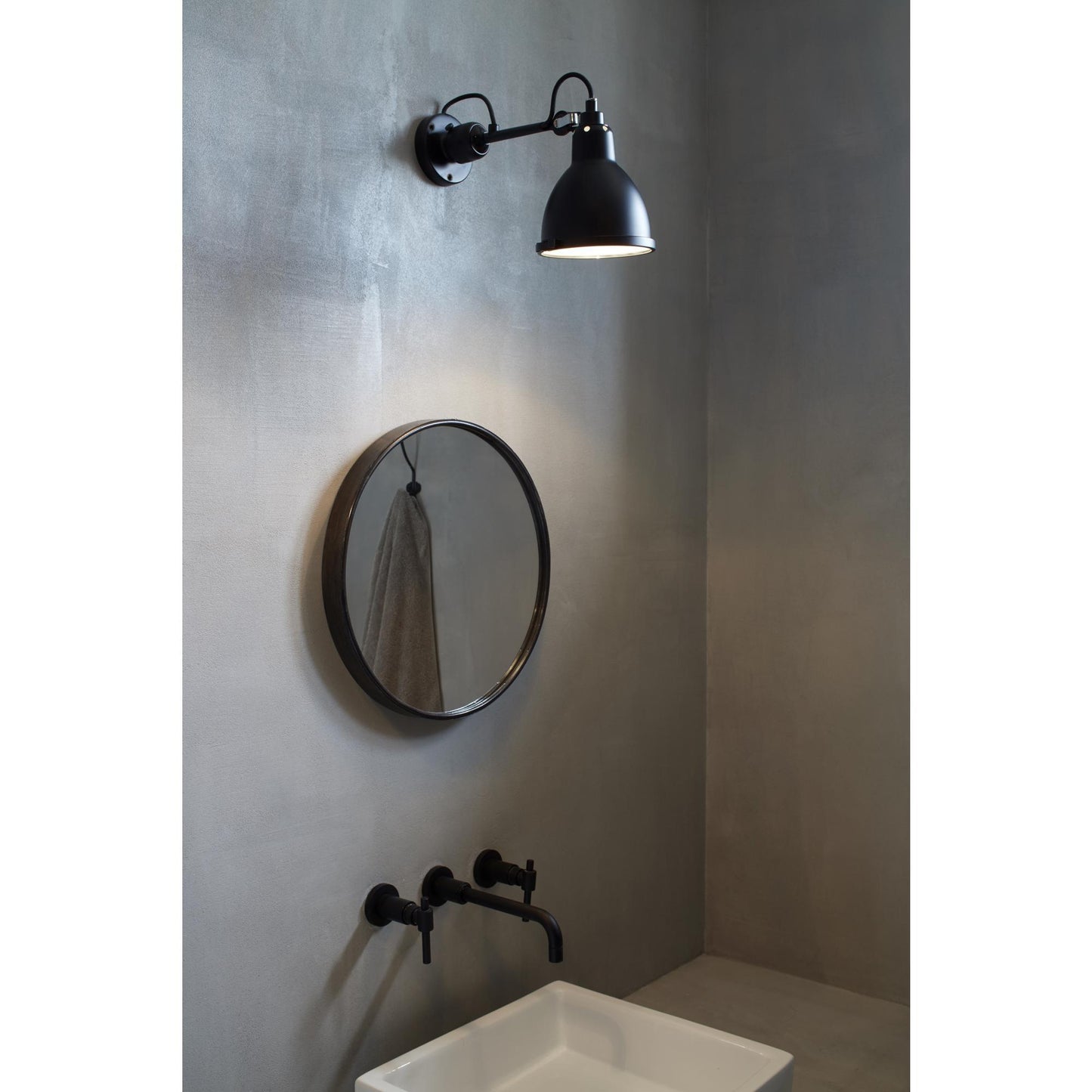 Lampe Gras N304 Wall Lamp Bathroom Matt Black