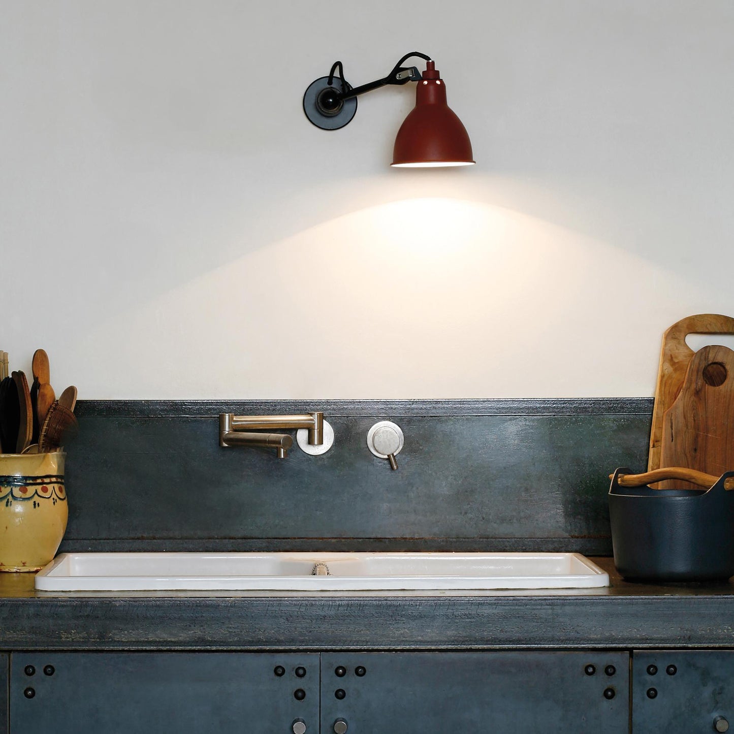 Lampe Gras N304 Wall Lamp Matt Black With On/Off