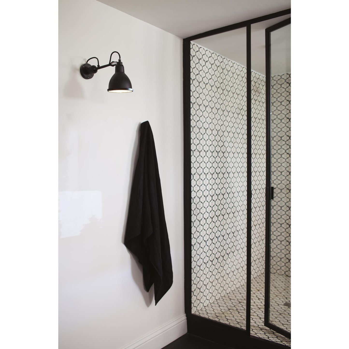 Lampe Gras N304 Wall Lamp Bathroom Matt Black