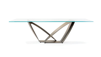 APEIRON 72 - Metal base table with MarmoReflex top