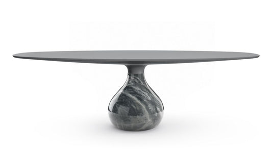AQUA OVAL DINING TABLE by Roche Bobois #Fenix : Grigio Bromo / glossy bardiglio