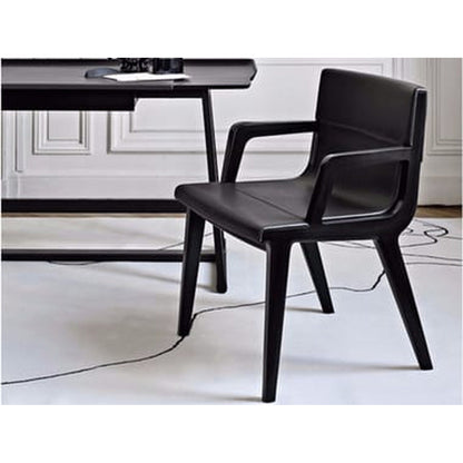 ACANTO '14 - Upholstered Oak Chair with Armrests