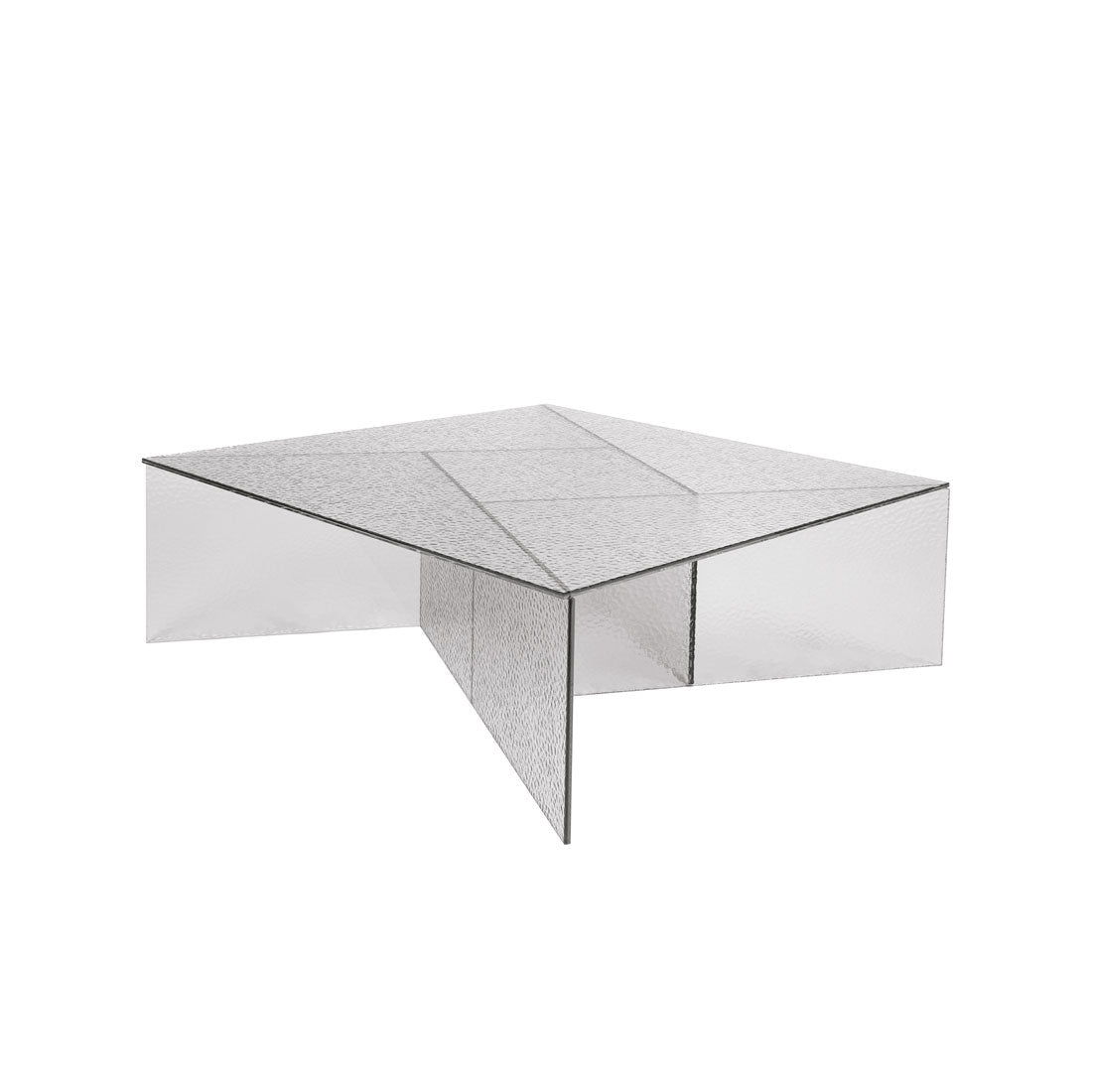 ASPA BIG - Square glass coffee table.