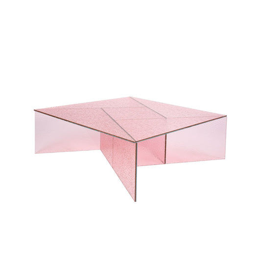 ASPA BIG - Square glass coffee table.