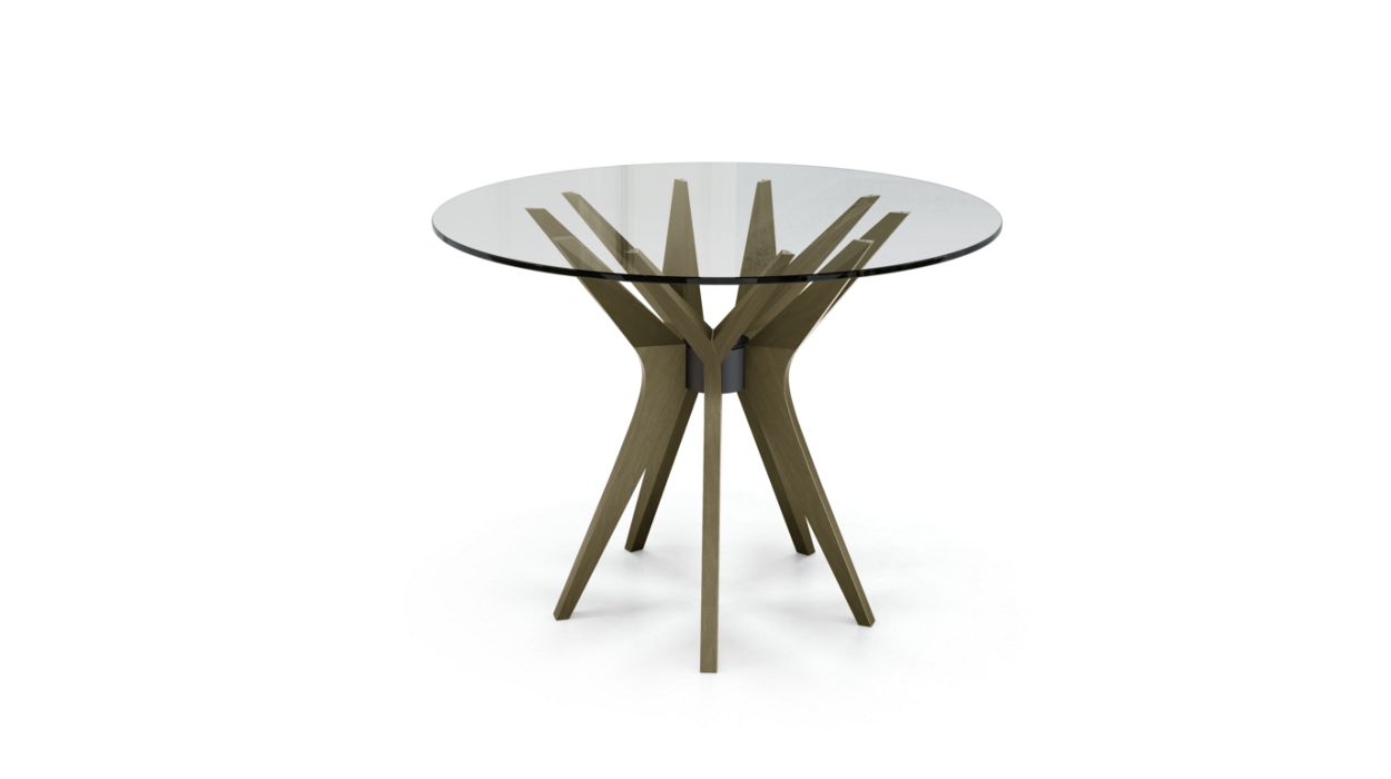 Aster Round Dining Table by Roche Bobois #ø100 / Ash wood : Poivre Green