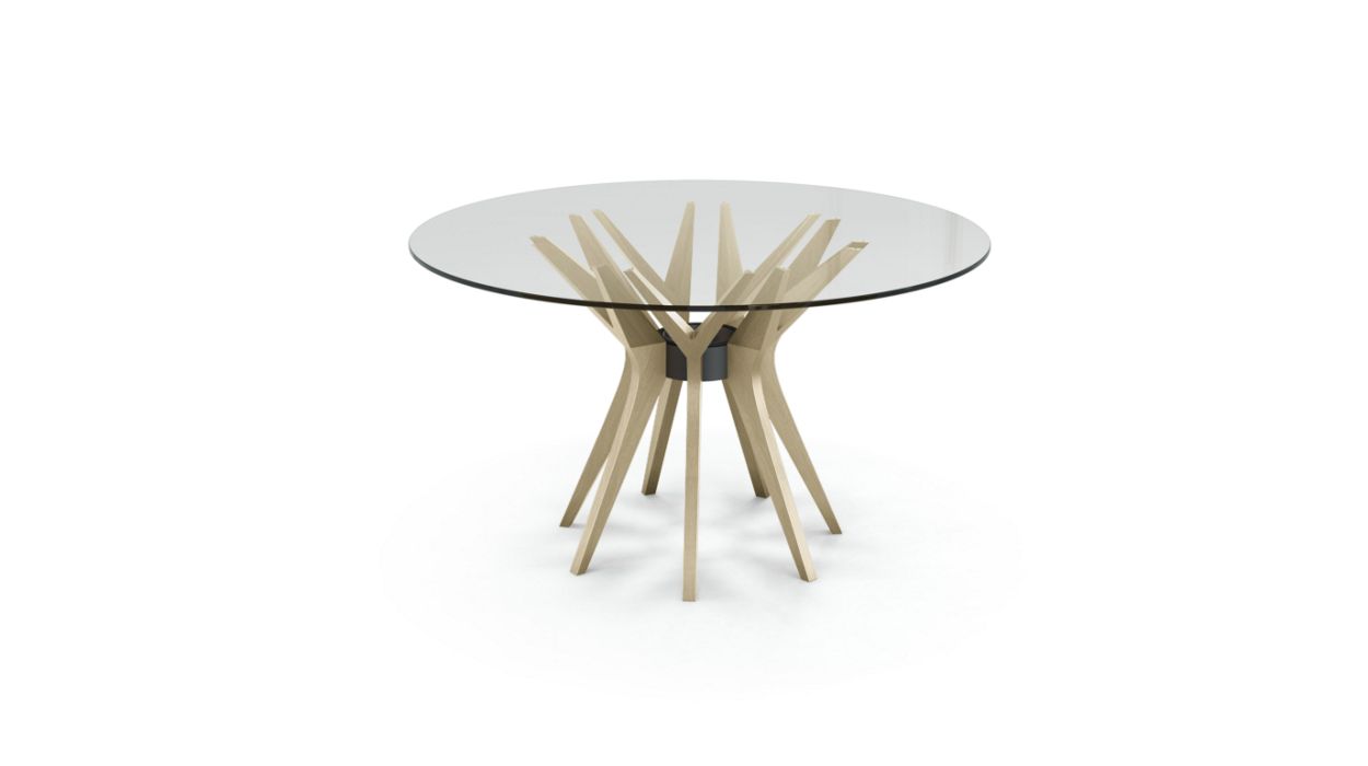 Aster Round Dining Table by Roche Bobois #ø130 / Ash wood : Blanchi
