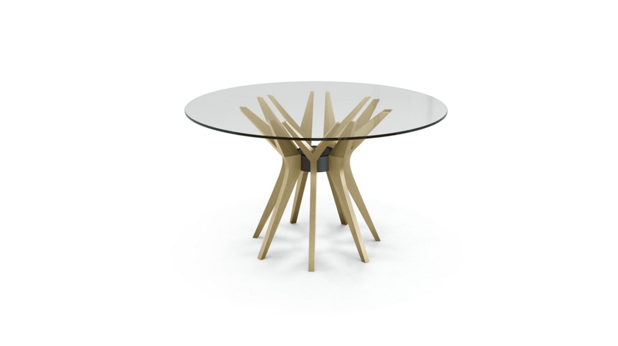 Aster Round Dining Table by Roche Bobois #ø130 / Ash wood : Sesame