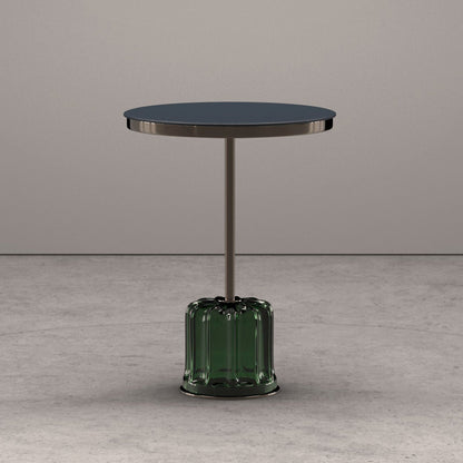 ACACIA - Round Murano glass coffee table for living room.