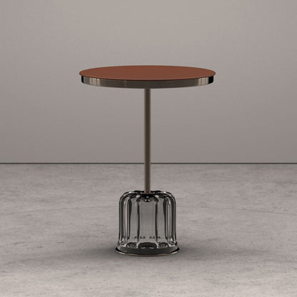 ACACIA - Round Murano glass coffee table for living room.