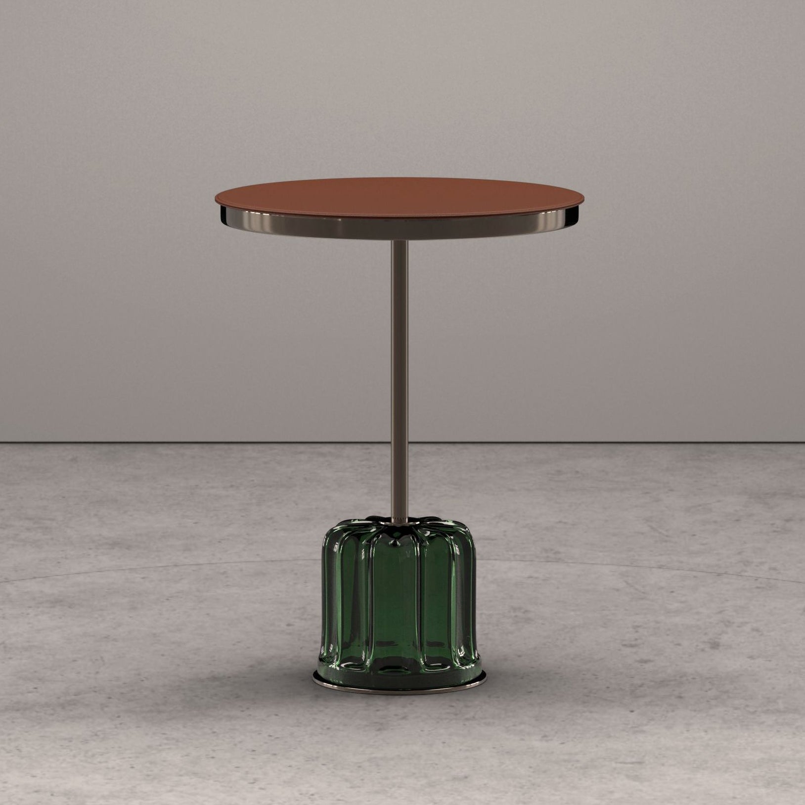ACACIA - Round Murano glass coffee table for living room.