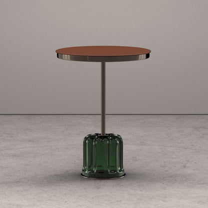 ACACIA - Round Murano glass coffee table for living room.