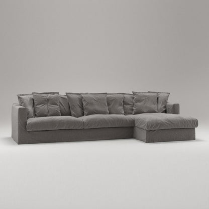 Decotique Le Grand Air 3-Seater Sofa Chaise Right Smoked Granite