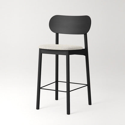 Decotique Elephant Bar Stool Black/White Bouclé