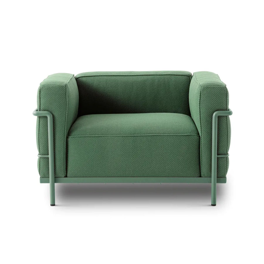 LC3 - Fabric armchair.