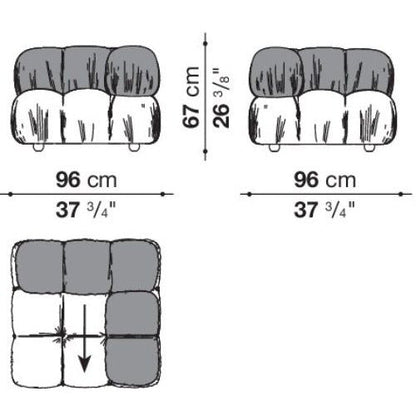 Camaleonda Modular Sectional Tufted Sofa