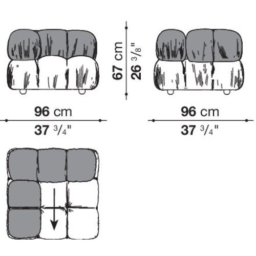 Camaleonda Modular Sectional Tufted Sofa