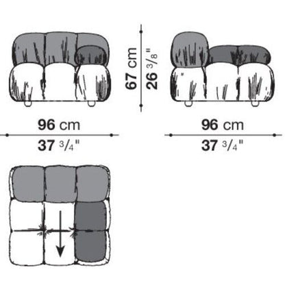 Camaleonda Modular Sectional Tufted Sofa