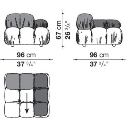 Camaleonda Modular Sectional Tufted Sofa