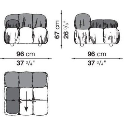 Camaleonda Modular Sectional Tufted Sofa