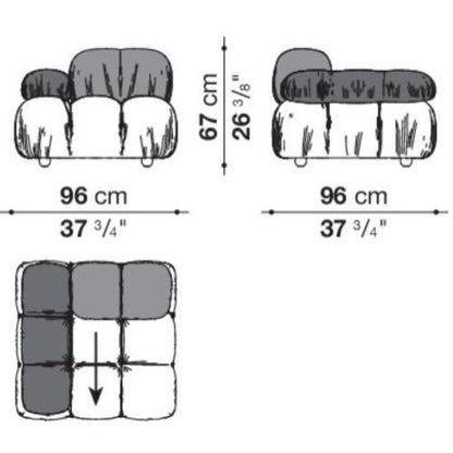 Camaleonda Modular Sectional Tufted Sofa