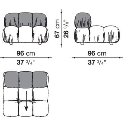 Camaleonda Modular Sectional Tufted Sofa