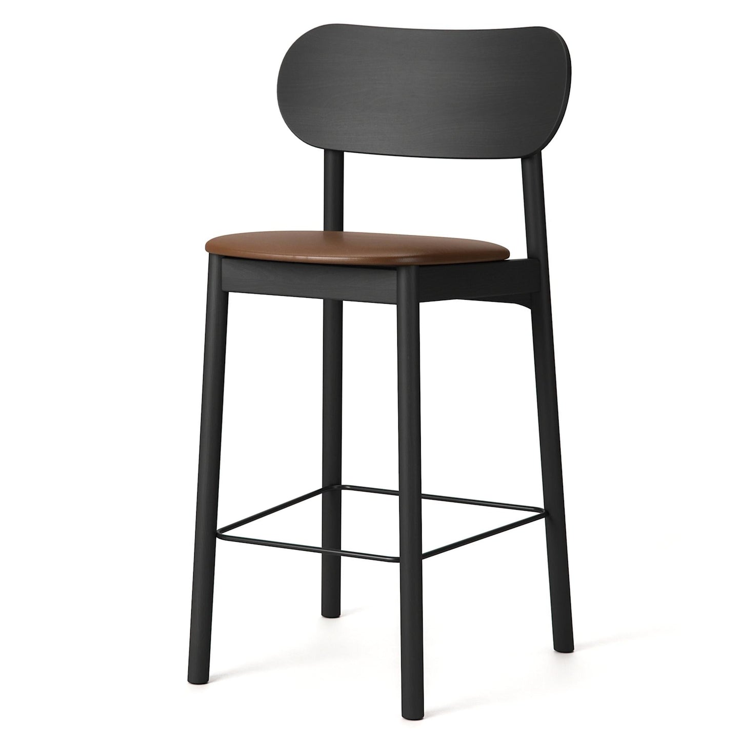 Decotique Elephant Bar Stool Black/Brown Leather