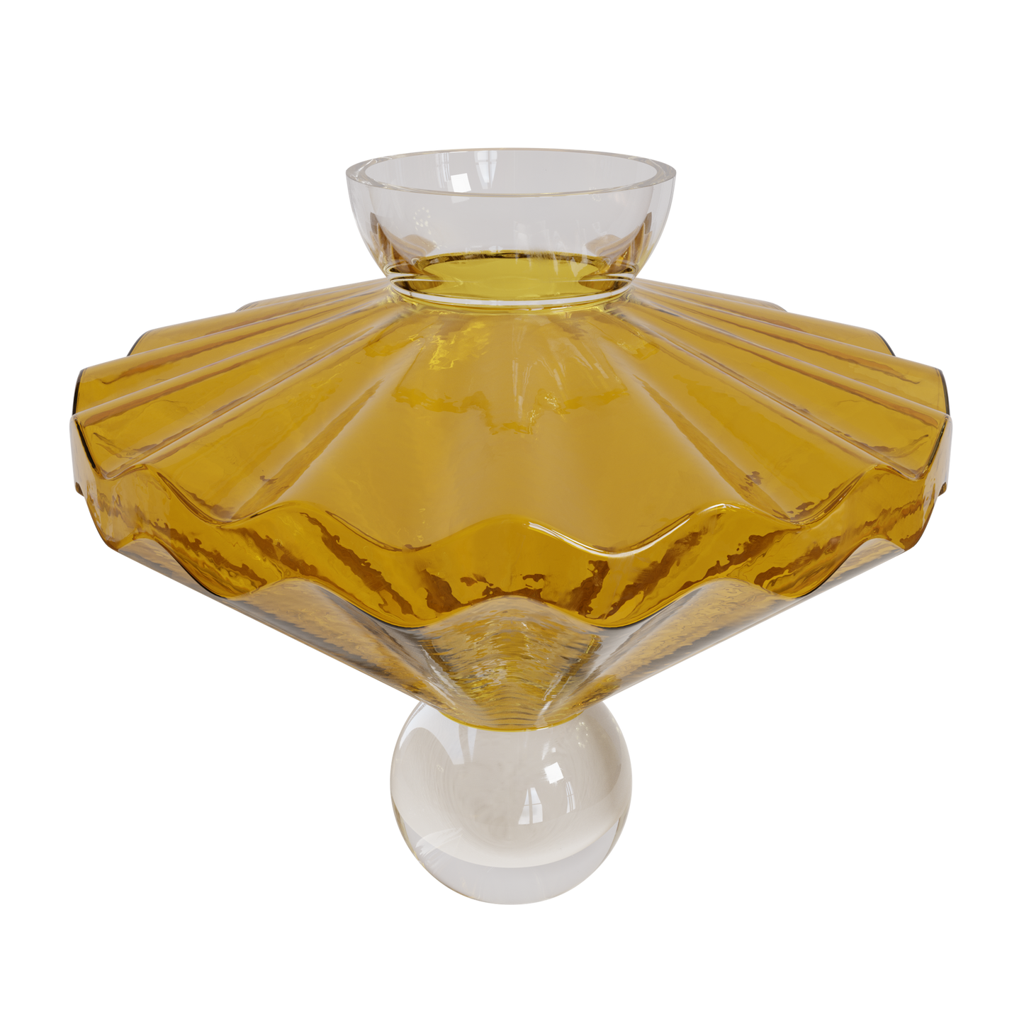Ballerina Glass Vase by Stori #Yellow